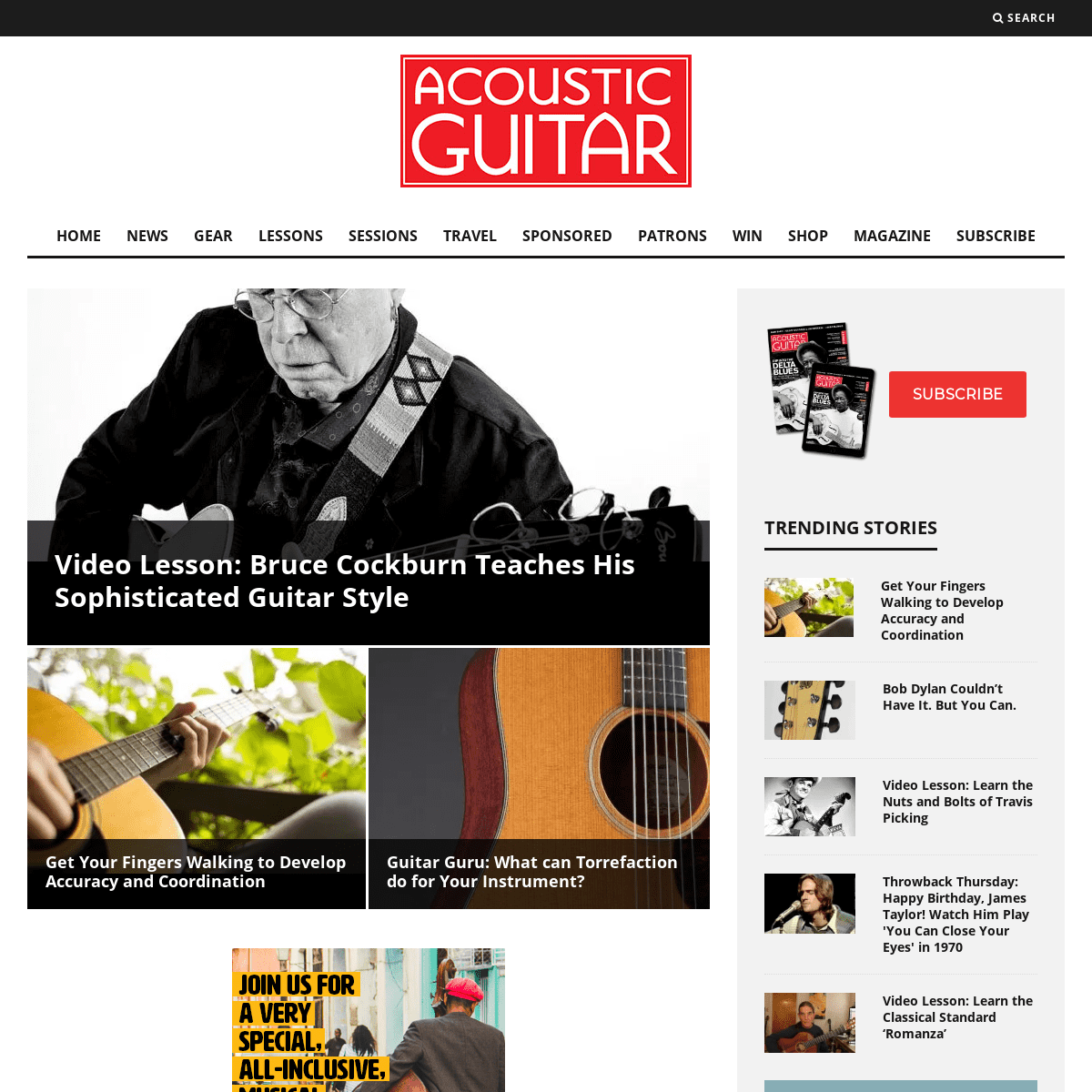 A complete backup of acousticguitar.com
