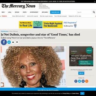 A complete backup of www.mercurynews.com/janet-dubois-songwriter-and-star-of-good-times-has-died