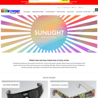 Diffraction Glasses, Window Suncatchers & More - Rainbow Symphony