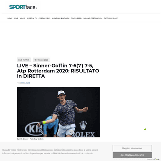 A complete backup of www.sportface.it/live/live-tennis/live-sinner-goffin-atp-rotterdam-2020-risultato-in-diretta/981240