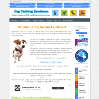 Dog training excellence, positive dog obedience for dog owners and trainers