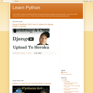 A complete backup of learnpythontutorial.blogspot.com