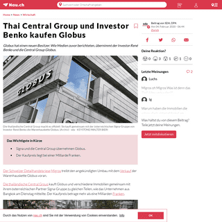 A complete backup of www.nau.ch/news/wirtschaft/thai-central-group-und-investor-benko-kaufen-globus-65656622