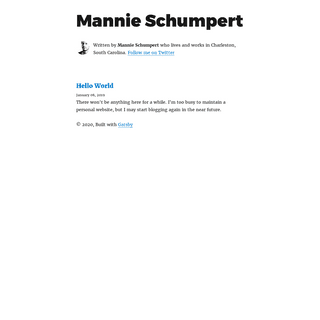 A complete backup of mannieschumpert.com