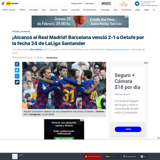 A complete backup of rpp.pe/futbol/futbol-mundial/barcelona-vs-getafe-en-vivo-laliga-en-directo-online-por-la-fecha-24-de-la-lig