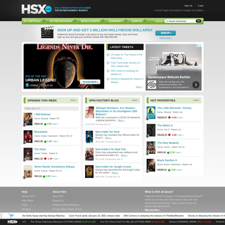 The Entertainment Market - Box Office Futures - HSX.com