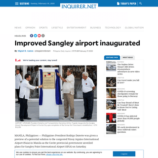 A complete backup of newsinfo.inquirer.net/1229556/improved-sangley-airport-inaugurated
