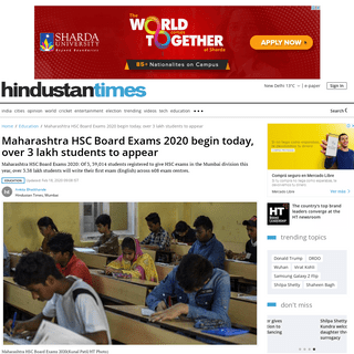 A complete backup of www.hindustantimes.com/education/maharashtra-hsc-board-exams-2020-begin-today-over-3-lakh-students-to-appea