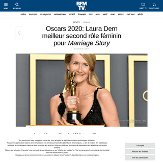 Oscars 2020- Laura Dern meilleur second rÃ´le fÃ©minin pour Marriage Story