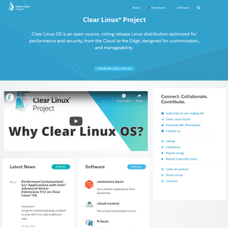 A complete backup of clearlinux.org