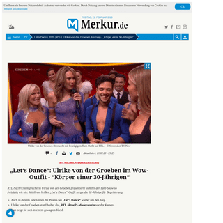 A complete backup of www.merkur.de/tv/let-s-dance-2020-rtl-tv-ulrike-von-groeben-moderatorin-heisses-kleid-zr-13553447.html