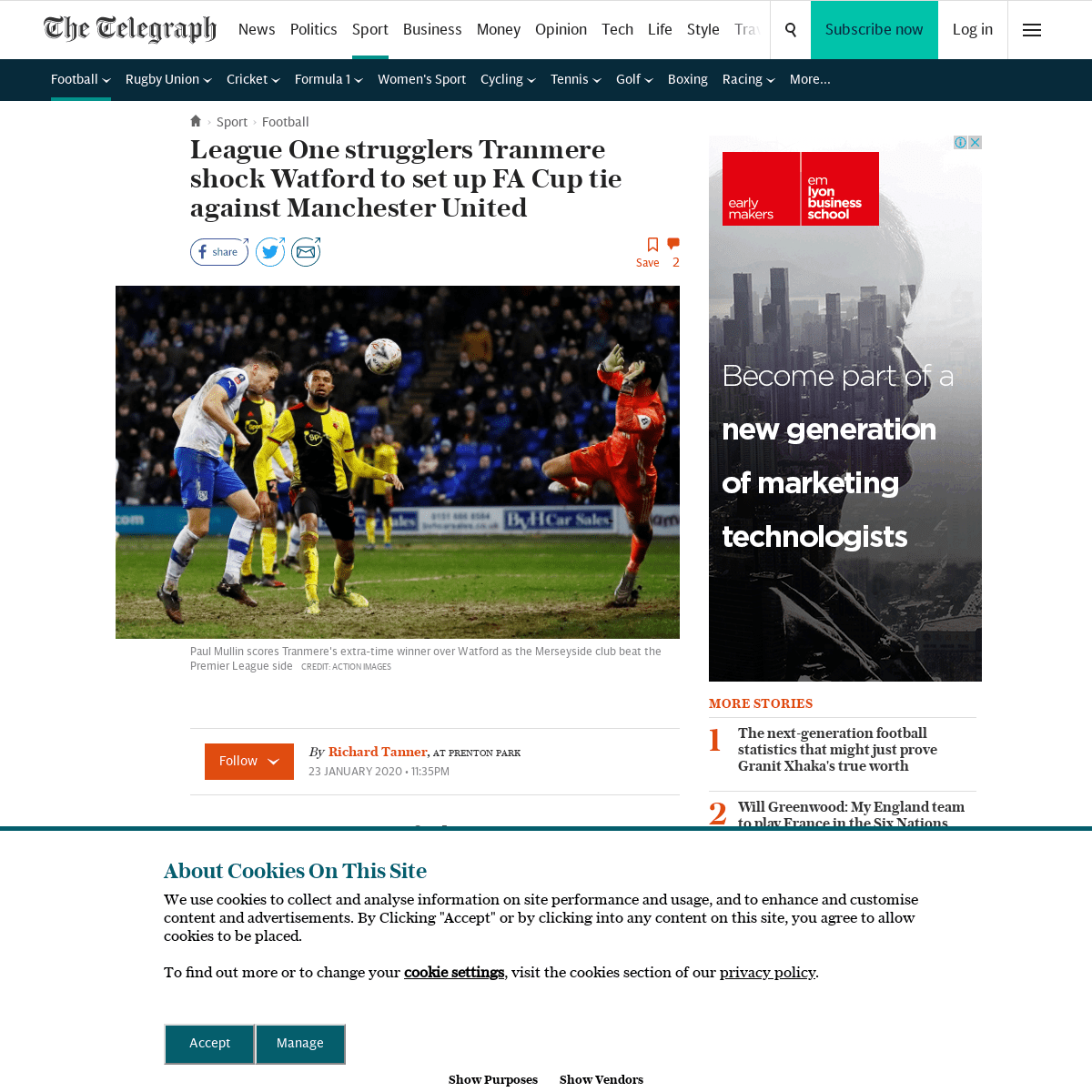 A complete backup of www.telegraph.co.uk/football/2020/01/23/league-one-strugglers-tranmere-shock-watford-set-fa-cup-tie/
