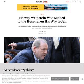 A complete backup of www.vanityfair.com/hollywood/2020/02/harvey-weinstein-hospital-chest-pains-convicted-rape
