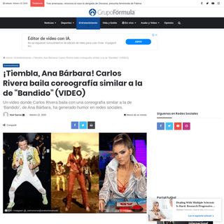 Â¡Tiembla, Ana BÃ¡rbara! Carlos Rivera baila coreografÃ­a similar a la de -Bandido- (VIDEO)