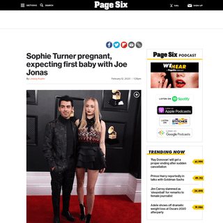 A complete backup of pagesix.com/2020/02/12/sophie-turner-pregnant-expecting-first-baby-with-joe-jonas/