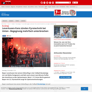 Union Berlin gegen Leverkusen- Fans zÃ¼nden Pyrotechnik und sorgen Unterbrechung - FOCUS Online