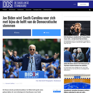 Joe Biden wint South Carolina voor zich met bijna de helft van de Democratische stemmen â€“ De Dagelijkse Standaard