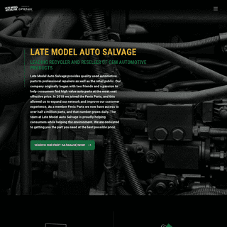 A complete backup of latemodelautosalvage.com