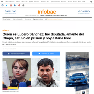 A complete backup of www.infobae.com/america/mexico/2020/02/16/quien-es-lucero-sanchez-fue-diputada-amante-del-chapo-estuvo-en-p