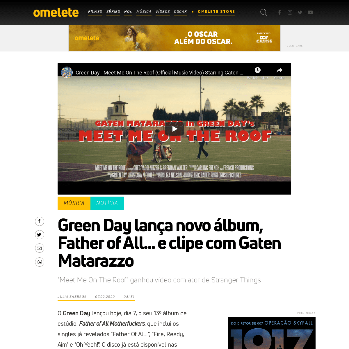 A complete backup of www.omelete.com.br/green-day/green-day-father-of-all-album-lancamento