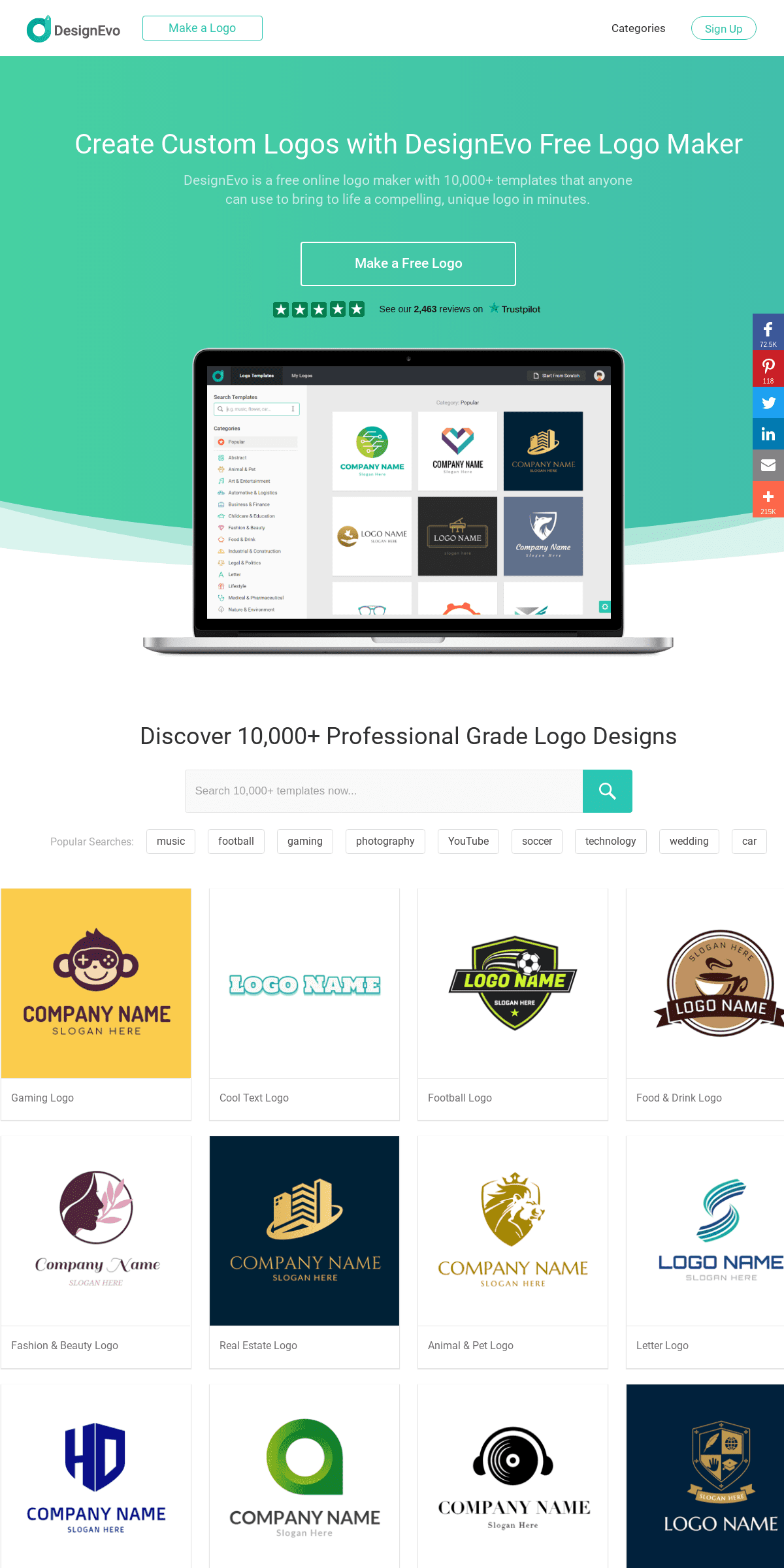 Free Logo Maker, Create Custom Logo Designs Online – DesignEvo ...