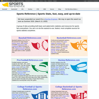 A complete backup of sports-reference.com