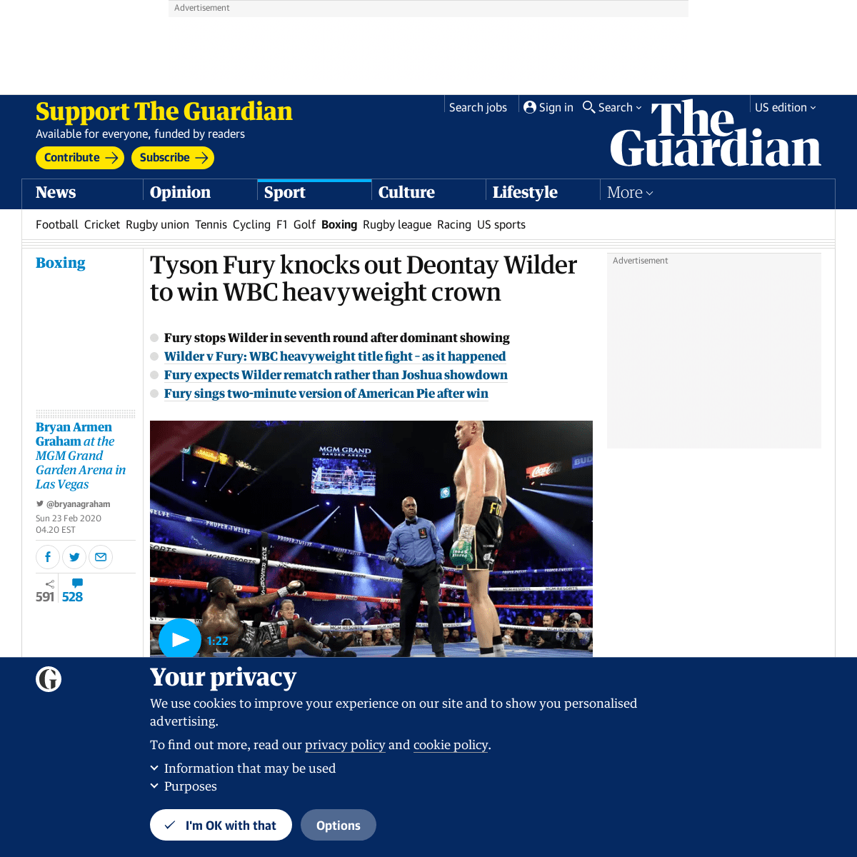A complete backup of www.theguardian.com/sport/2020/feb/22/tyson-fury-deontay-wilder-fight-report-heavyweight-championship