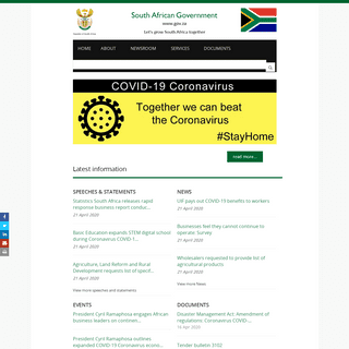 A complete backup of www.gov.za
