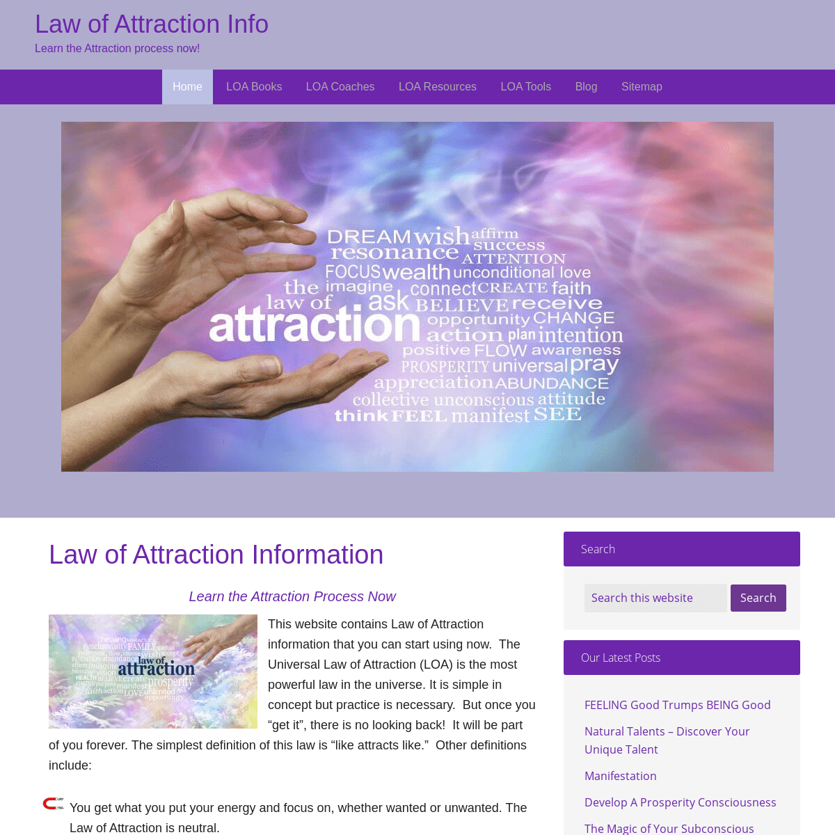 A complete backup of law-of-attraction-info.com