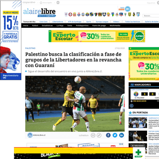Palestino busca la clasificaciÃ³n a fase de grupos de la Libertadores en la revancha con GuaranÃ­ - AlAireLibre.cl