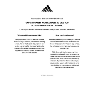 A complete backup of adidas.ca