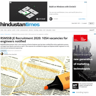 A complete backup of www.hindustantimes.com/education/rsmssb-je-recruitment-2020-1054-vacancies-for-engineers-notified/story-Okd