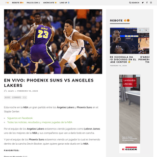 NBA- En vivo- Phoenix Suns vs Angeles Lakers