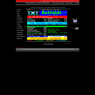 A complete backup of teletext.hu