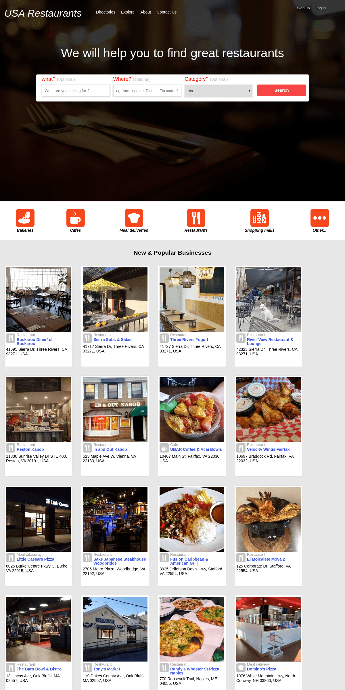 A complete backup of usarestaurants.info