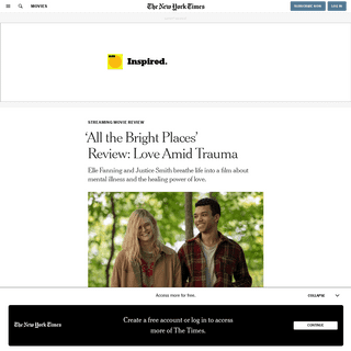 A complete backup of www.nytimes.com/2020/02/28/movies/all-the-bright-places-review.html