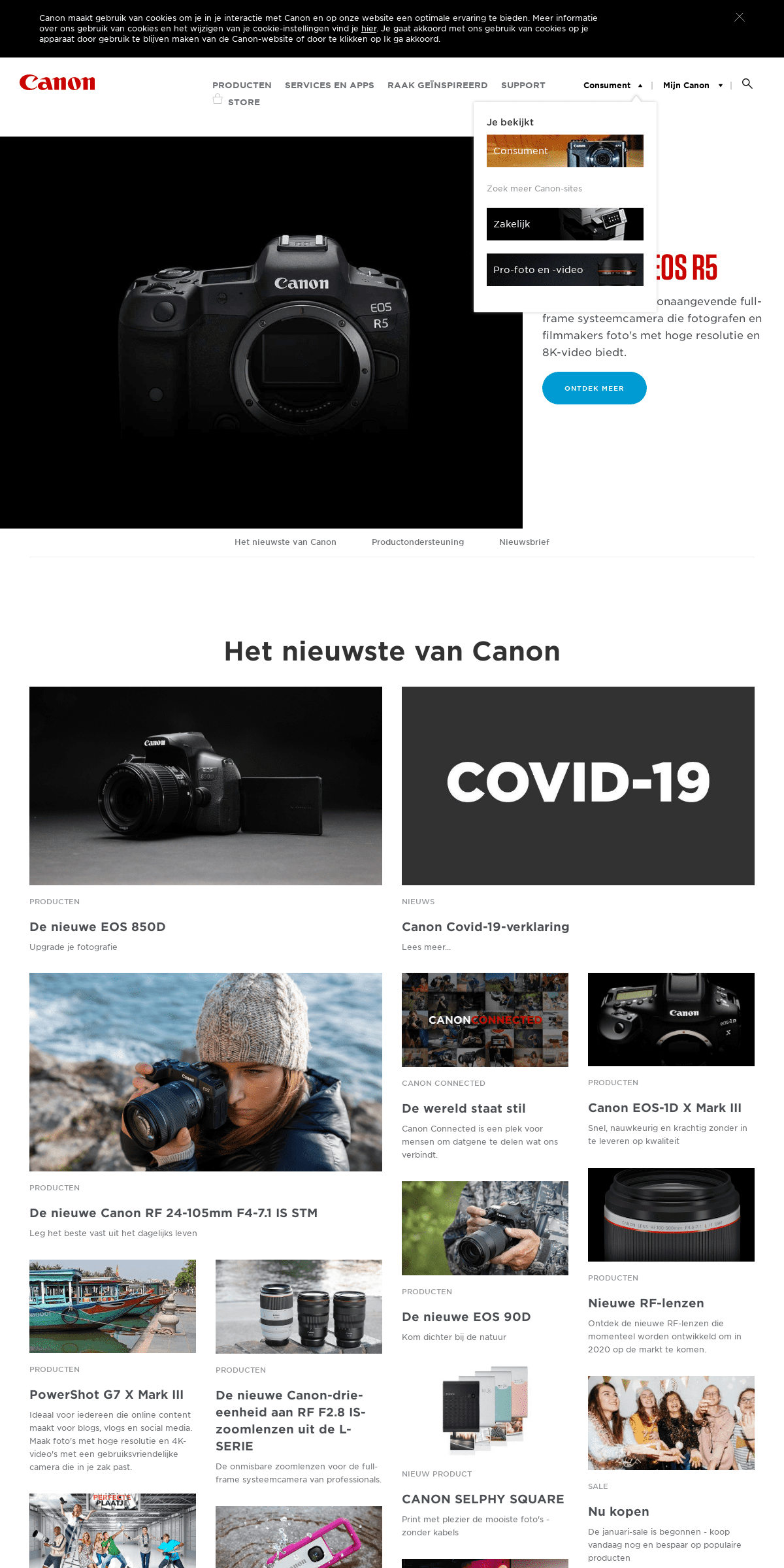 A complete backup of canon.nl