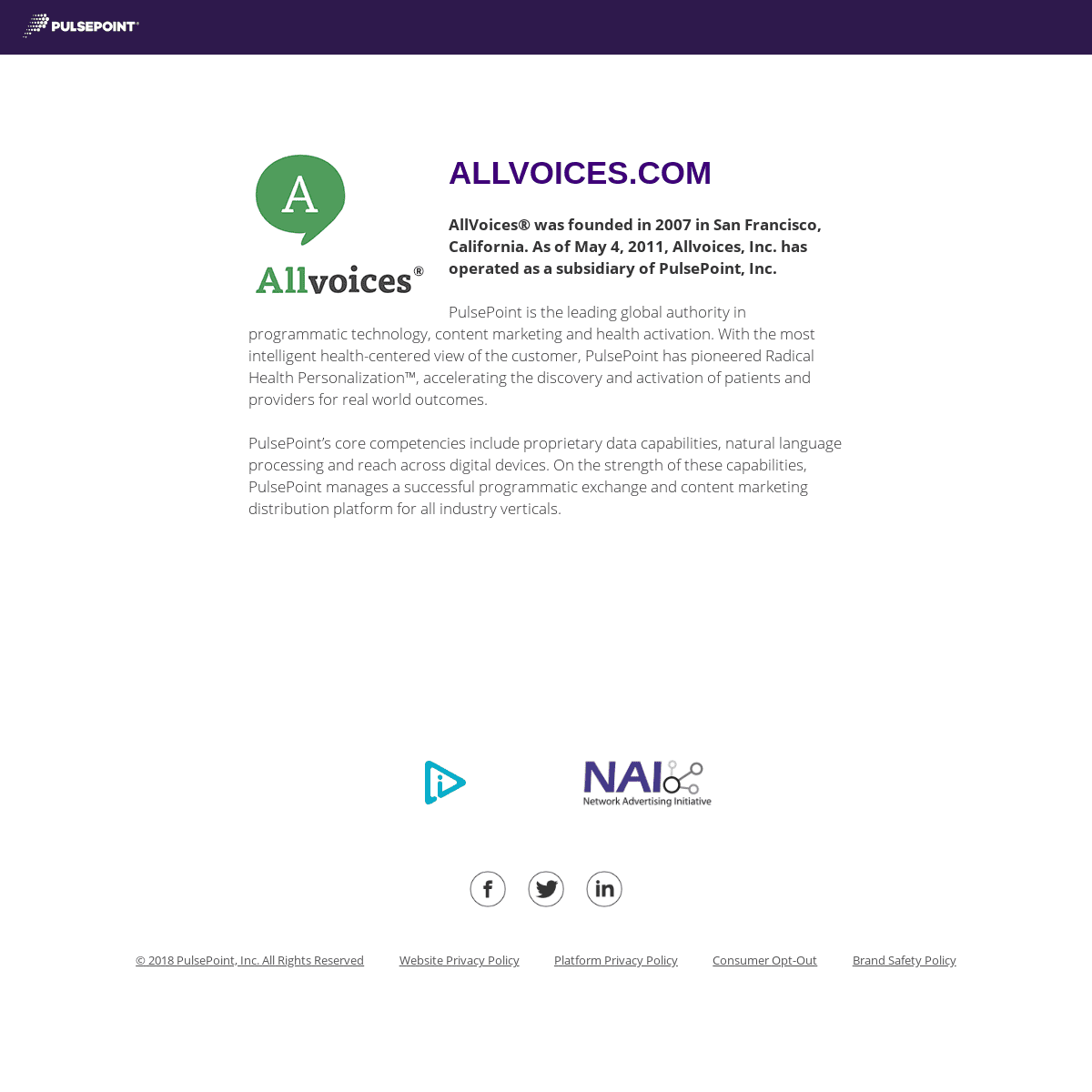 A complete backup of allvoices.com