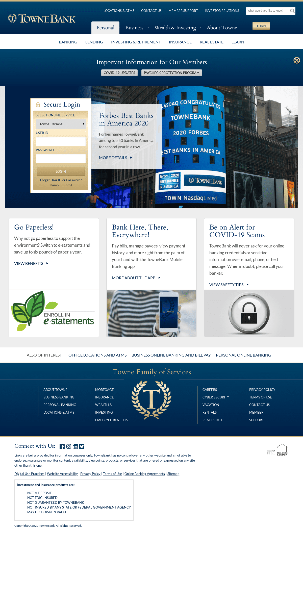 A complete backup of townebank.com