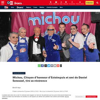 Michou, Citoyen d'honneur d'Estaimpuis et ami de Daniel Senesael, tire sa rÃ©vÃ©rence - DH Les Sports+