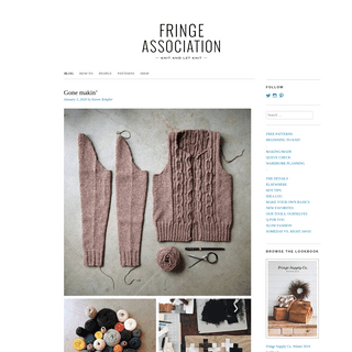 Fringe Association - Knitting ideas, inspiration and free patterns, plus crochet, weaving, and more