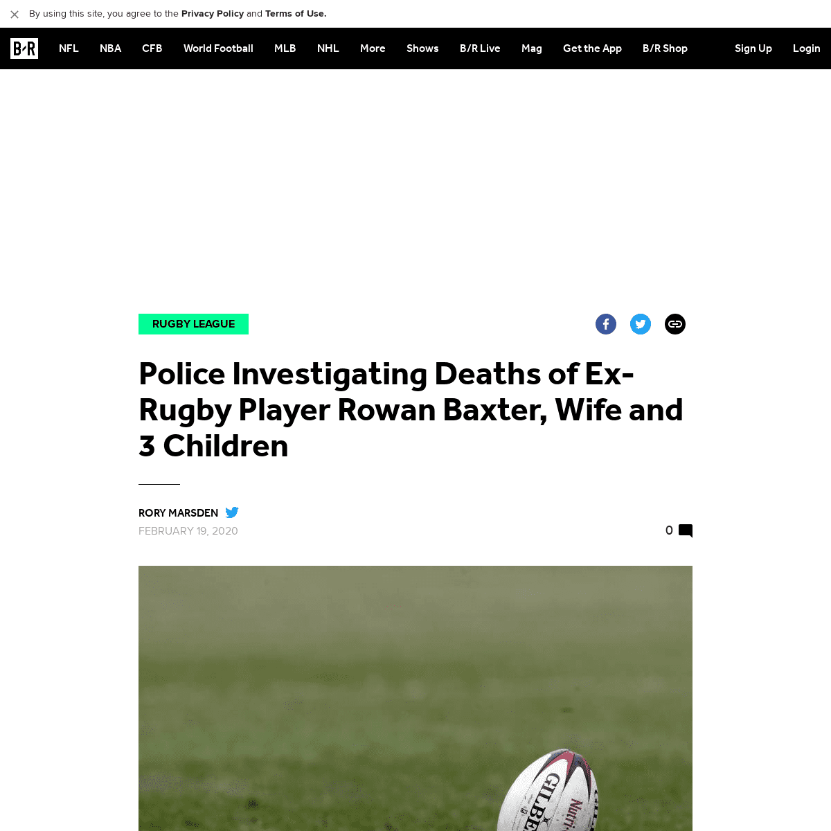 A complete backup of bleacherreport.com/articles/2877040-police-investigating-deaths-of-ex-rugby-player-rowan-baxter-wife-and-3-
