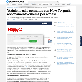 A complete backup of www.investireoggi.it/risparmio/vodafone-ed-il-connubio-con-now-tv-gratis-abbonamento-cinema-per-4-mesi/