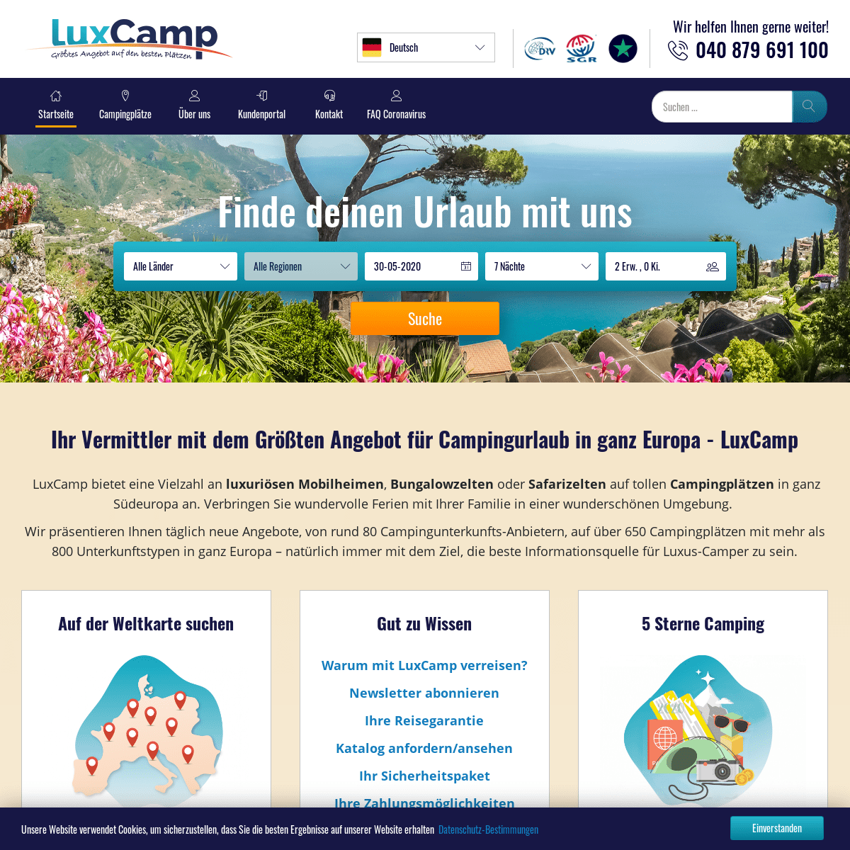 A complete backup of lux-camp.de