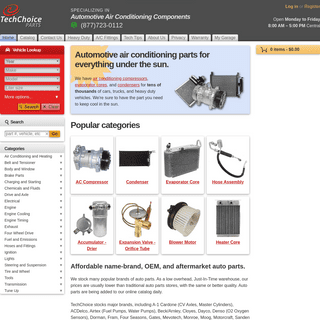AC Compressor - Evaporator Core - Fuel Pump - Condenser - Water Pump - Clutch -- TechChoice Parts
