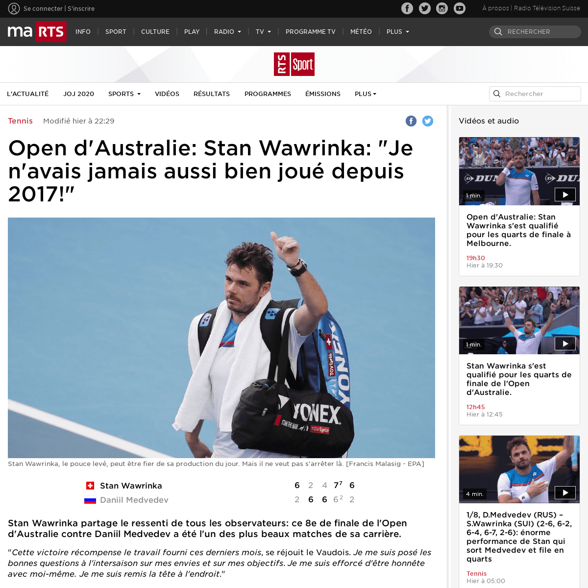 A complete backup of www.rts.ch/sport/tennis/11046487-open-daustralie-stan-wawrinka-je-navais-jamais-aussi-bien-joue-depuis-2017