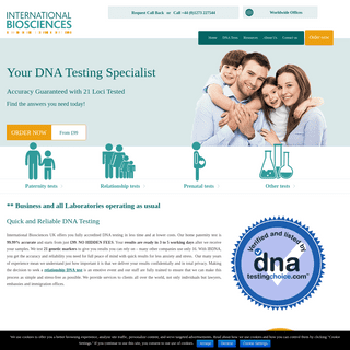 DNA Testing and Paternity Tests from International Biosciences UK