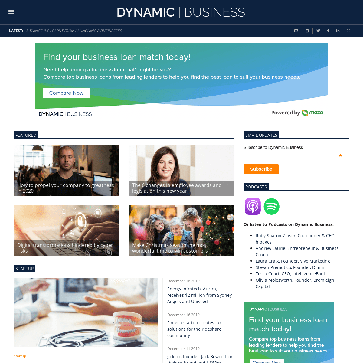 A complete backup of dynamicbusiness.com.au