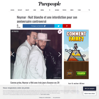 A complete backup of www.purepeople.com/article/neymar-nuit-blanche-et-une-interdiction-pour-son-anniversaire-controverse_a37294