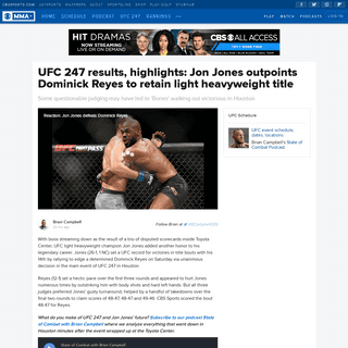 A complete backup of www.cbssports.com/mma/news/ufc-247-results-highlights-jon-jones-outpoints-dominick-reyes-to-retain-light-he